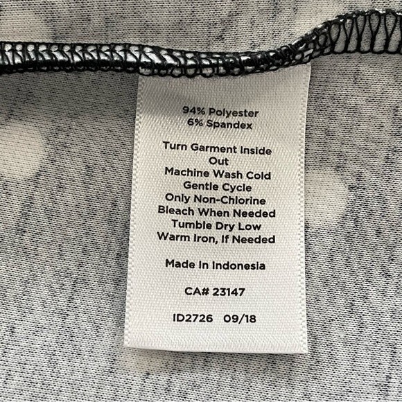 Talbots Black White Skirt Pull On Elastic Waist PolkaDot A-Line Size Small - Picture 5 of 6